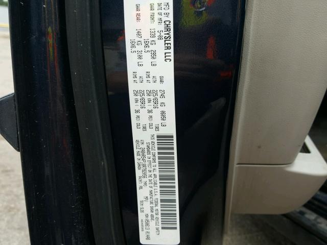 2A8HR54P18R782056 - 2008 CHRYSLER TOWN & COU 蓝色 照片 10