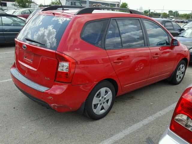 KNAFG528597269246 - 2009 KIA RONDO BASE RED photo 4