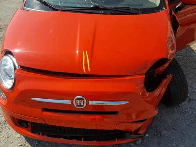 3C3CFFKR1GT168869 - 2016 FIAT 500 EASY ORANGE photo 7