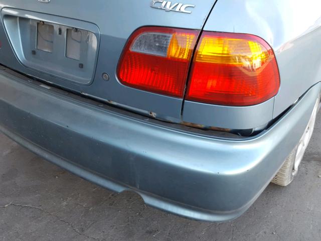 2HGEJ6616YH559731 - 2000 HONDA CIVIC BASE BLUE photo 9