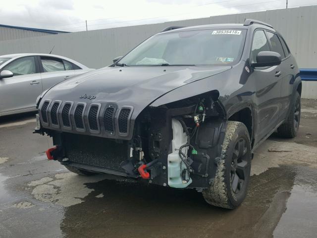 1C4PJMBSXFW687219 - 2015 JEEP CHEROKEE T GRAY photo 2