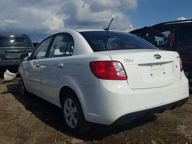 KNADH4A31A6627859 - 2010 KIA RIO LX WHITE photo 3