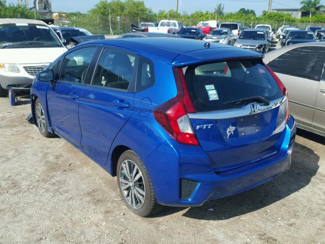 3HGGK5H80FM756662 - 2015 HONDA FIT EX BLUE photo 3