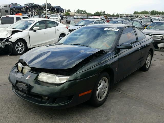 1G8ZH1275XZ126595 - 1999 SATURN SC2 GREEN photo 2