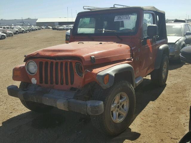 1J4FA39S95P305101 - 2005 JEEP WRANGLER ORANGE photo 2