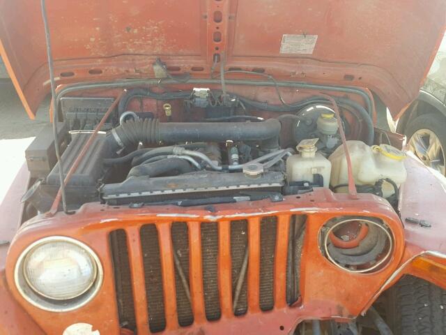 1J4FA39S95P305101 - 2005 JEEP WRANGLER ORANGE photo 7