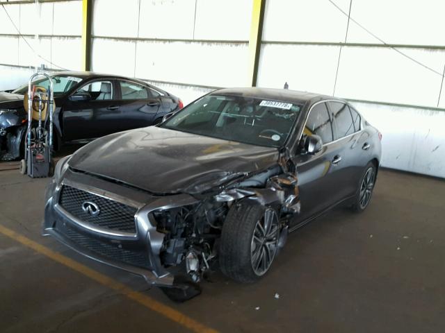 JN1BV7AR8FM408167 - 2015 INFINITI Q50 BASE GRAY photo 2