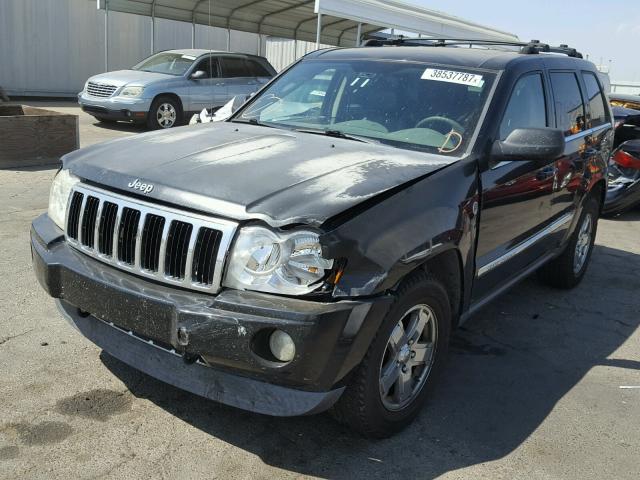 1J4HR58N25C528211 - 2005 JEEP GRAND CHER BLACK photo 2