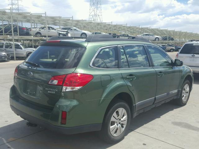 4S4BRBAC0A1347953 - 2010 SUBARU OUTBACK 2. GREEN photo 4