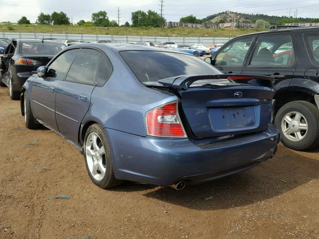 4S3BL676664205059 - 2006 SUBARU LEGACY GT BLUE photo 3