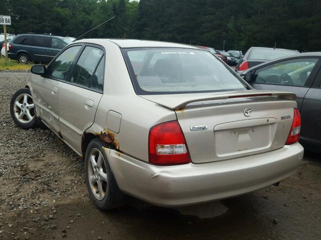 JM1BJ225110445827 - 2001 MAZDA PROTEGE LX TAN photo 3