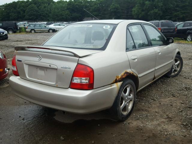 JM1BJ225110445827 - 2001 MAZDA PROTEGE LX TAN photo 4