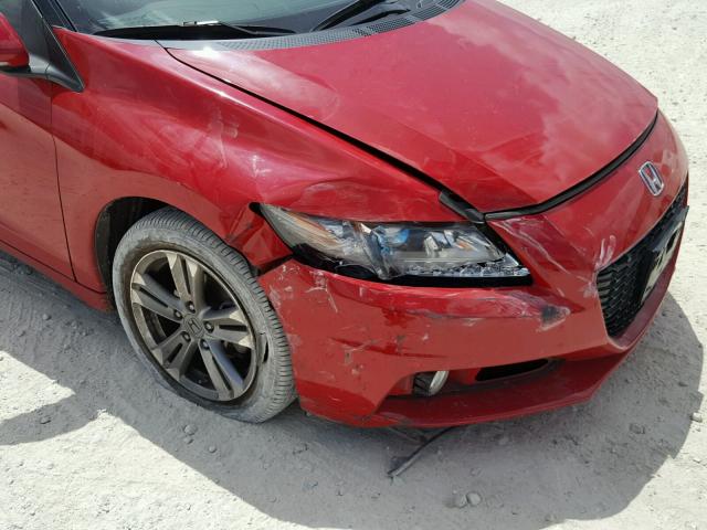 JHMZF1C62DS000621 - 2013 HONDA CR-Z EX RED photo 9