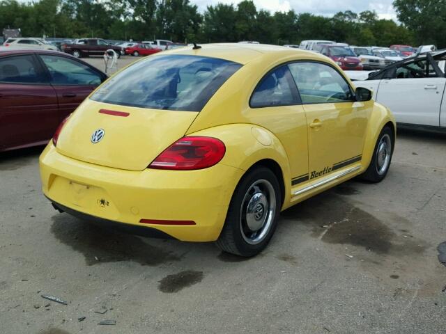 3VWJP7AT3CM661862 - 2012 VOLKSWAGEN BEETLE YELLOW photo 4