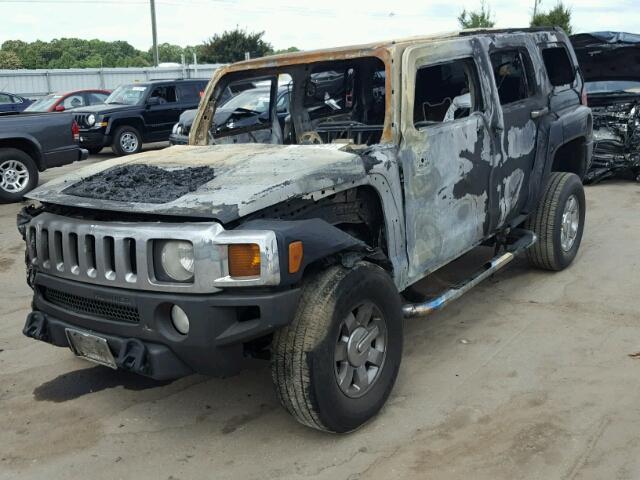 5GTDN13E978151259 - 2007 HUMMER H3 SUV BLUE photo 2