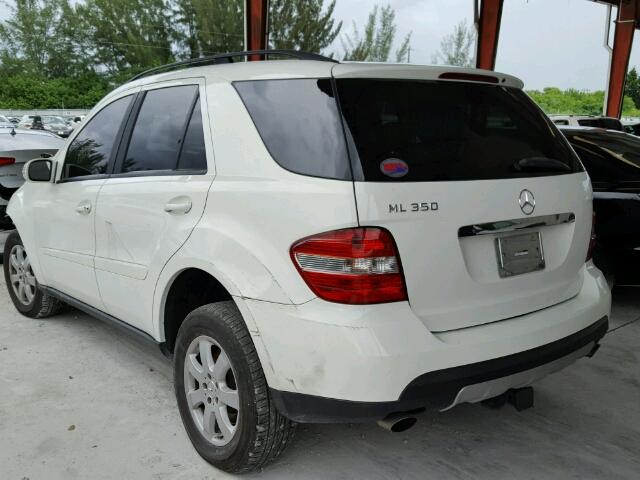 4JGBB86EX6A099106 - 2006 MERCEDES-BENZ ML WHITE photo 3