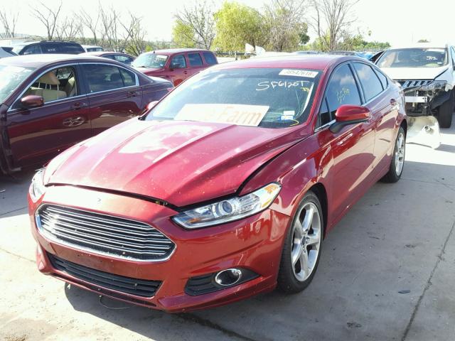3FA6P0G78GR183172 - 2016 FORD FUSION S RED photo 2