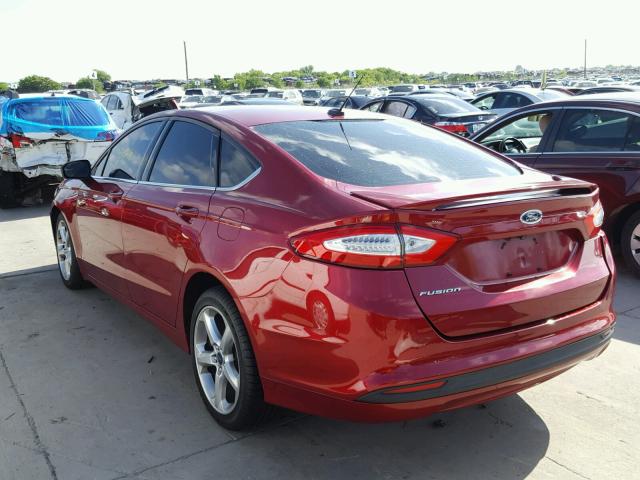 3FA6P0G78GR183172 - 2016 FORD FUSION S RED photo 3