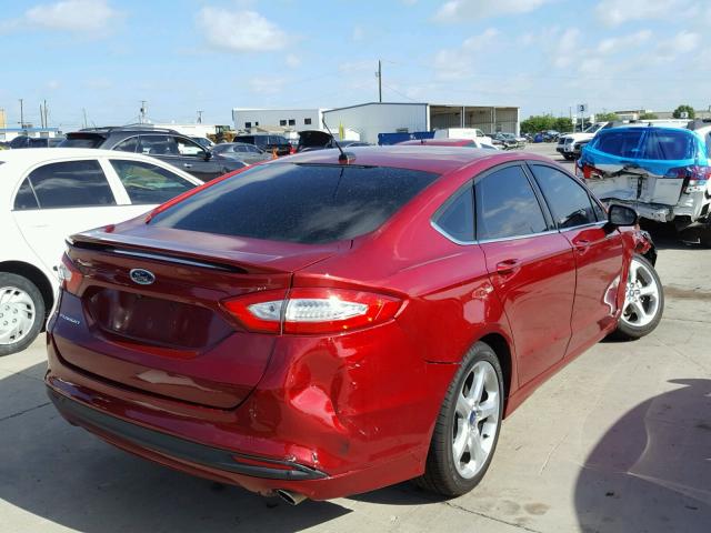 3FA6P0G78GR183172 - 2016 FORD FUSION S RED photo 4
