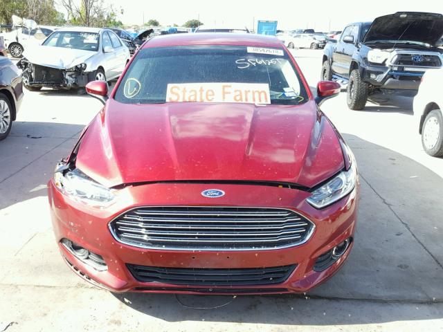3FA6P0G78GR183172 - 2016 FORD FUSION S RED photo 9
