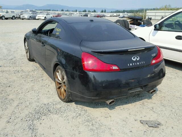 JNKCV64E18M104040 - 2008 INFINITI G37 BASE BLACK photo 3