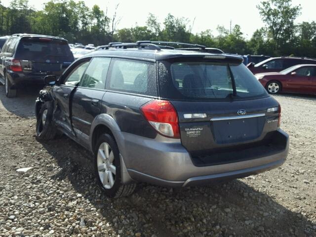 4S4BP61C997326573 - 2009 SUBARU OUTBACK 2. GRAY photo 3