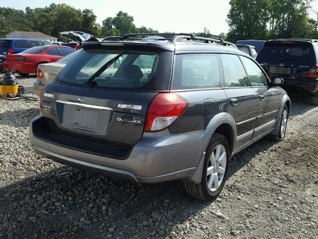 4S4BP61C997326573 - 2009 SUBARU OUTBACK 2. GRAY photo 4