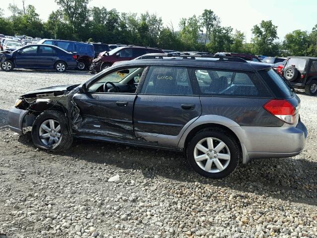 4S4BP61C997326573 - 2009 SUBARU OUTBACK 2. GRAY photo 9