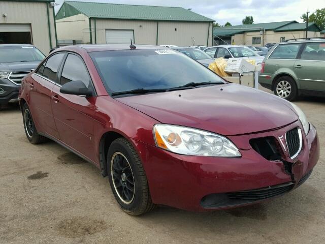 1G2ZF57B284176177 - 2008 PONTIAC G6/VALUE L MAROON photo 1