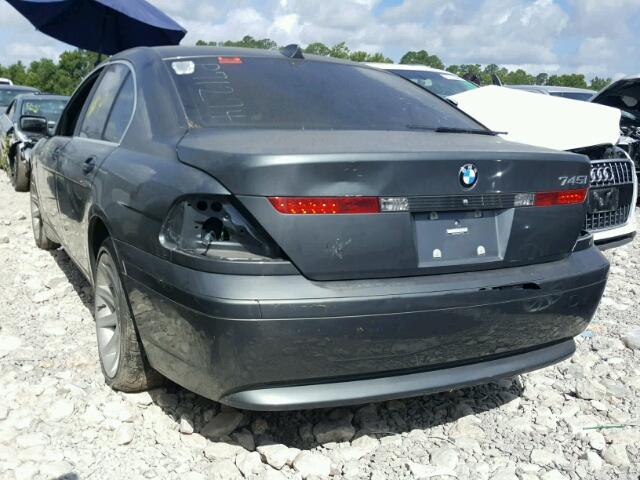 WBAGL63464DP71274 - 2004 BMW 745 I CHARCOAL photo 3