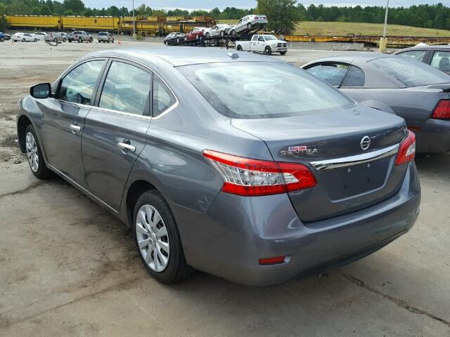 3N1AB7AP9FL654576 - 2015 NISSAN SENTRA S GRAY photo 3