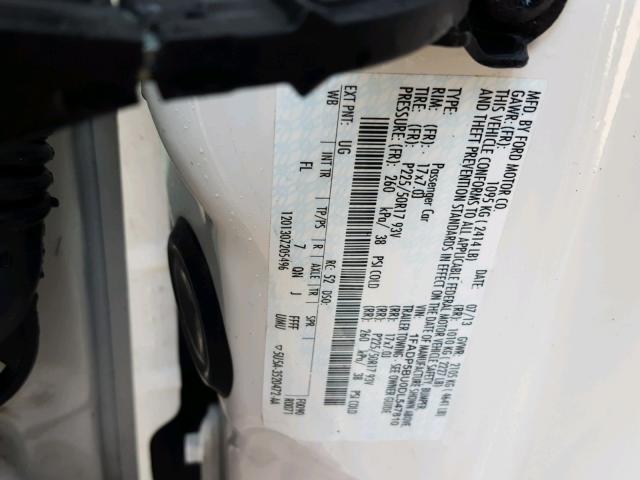 1FADP5BU0DL547810 - 2013 FORD C-MAX SEL WHITE photo 10