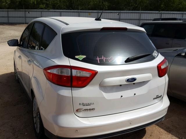 1FADP5BU0DL547810 - 2013 FORD C-MAX SEL WHITE photo 3