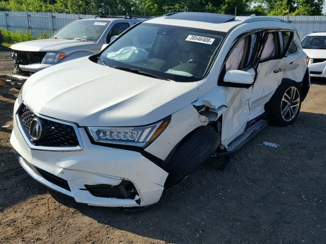 5FRYD4H87HB000162 - 2017 ACURA MDX ADVANC WHITE photo 2