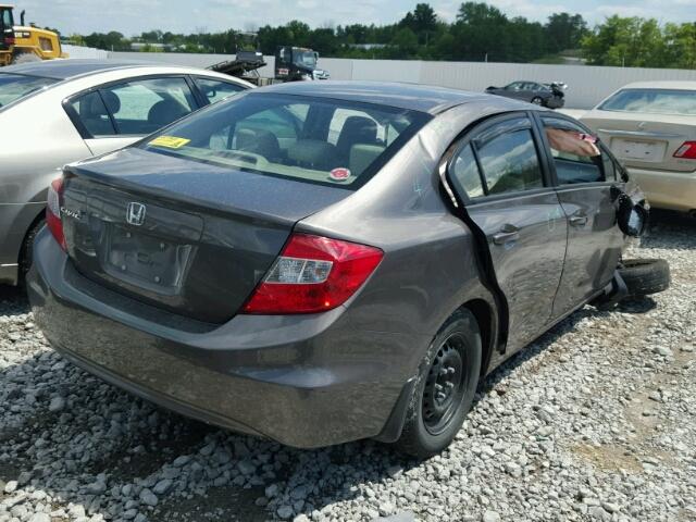 19XFB2F55CE032019 - 2012 HONDA CIVIC LX BEIGE photo 4