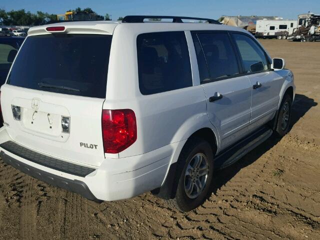 2HKYF184X5H564134 - 2005 HONDA PILOT EX WHITE photo 4