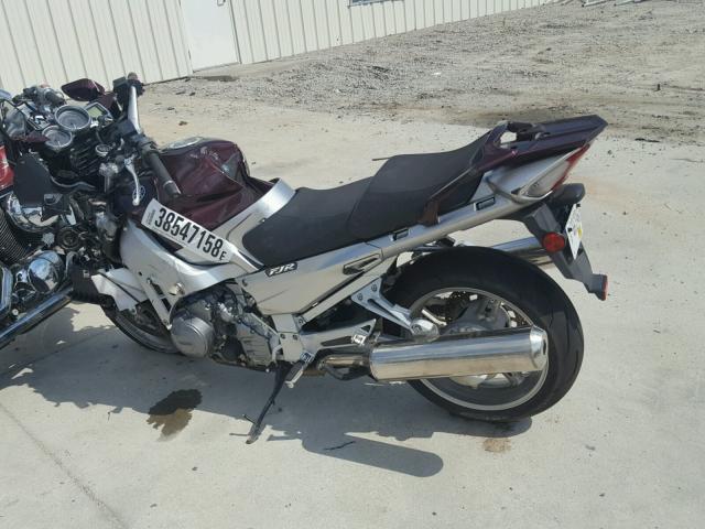 JYARP15E07A003283 - 2007 YAMAHA FJR1300 BURGUNDY photo 5