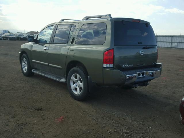 5N1AA08BX4N705660 - 2004 NISSAN ARMADA SE GREEN photo 3