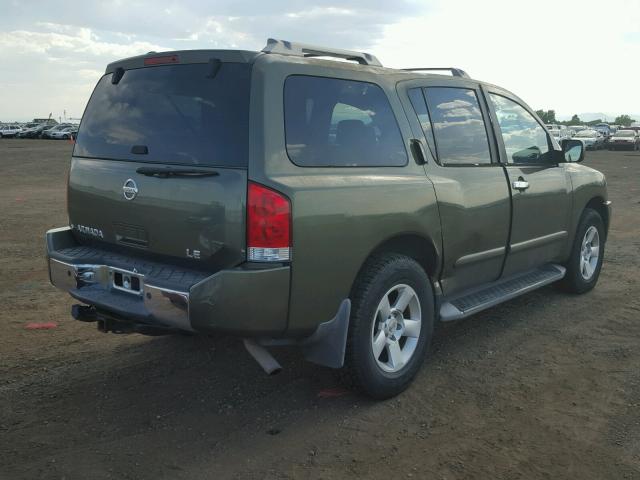 5N1AA08BX4N705660 - 2004 NISSAN ARMADA SE GREEN photo 4