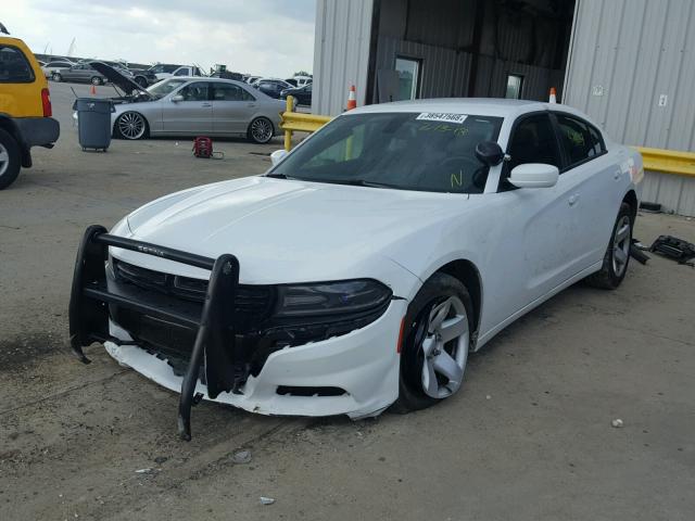 2C3CDXAT2GH160622 - 2016 DODGE CHARGER PO WHITE photo 2