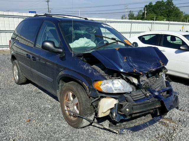 1D4GP45R75B139677 - 2005 DODGE CARAVAN SX BLUE photo 1