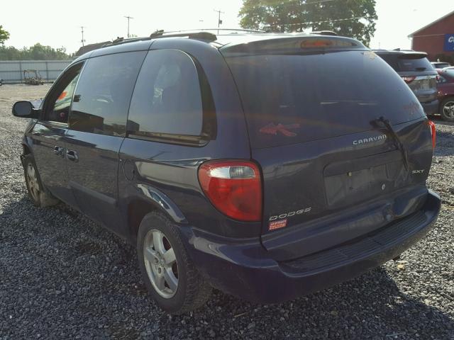 1D4GP45R75B139677 - 2005 DODGE CARAVAN SX BLUE photo 3