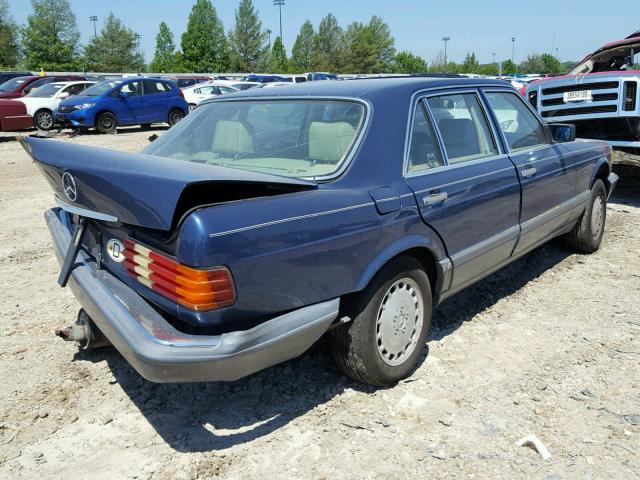 WDBCA35D5JA365257 - 1988 MERCEDES-BENZ 420 SEL BLUE photo 4