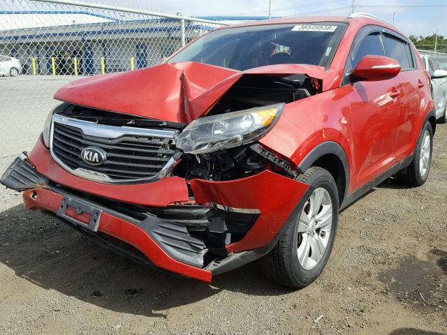 KNDPB3A25D7405150 - 2013 KIA SPORTAGE B RED photo 2