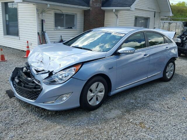 KMHEC4A49FA134767 - 2015 HYUNDAI SONATA BLUE photo 2