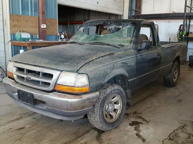 1FTYR10V3YTA07660 - 2000 FORD RANGER GREEN photo 2