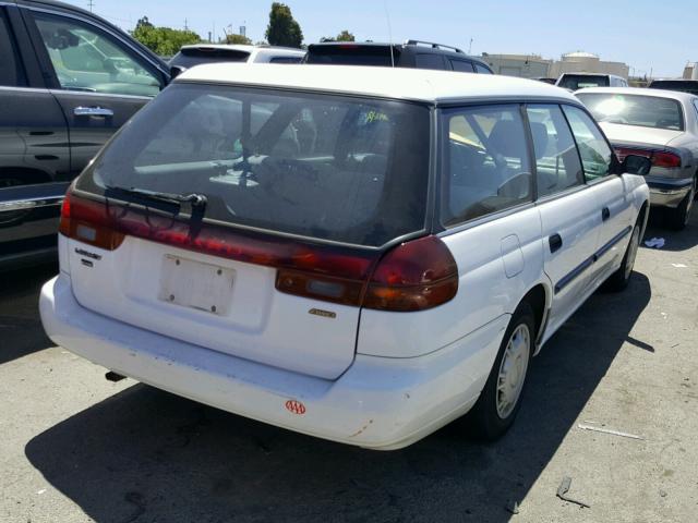 4S3BK4358V7313894 - 1997 SUBARU LEGACY L WHITE photo 4