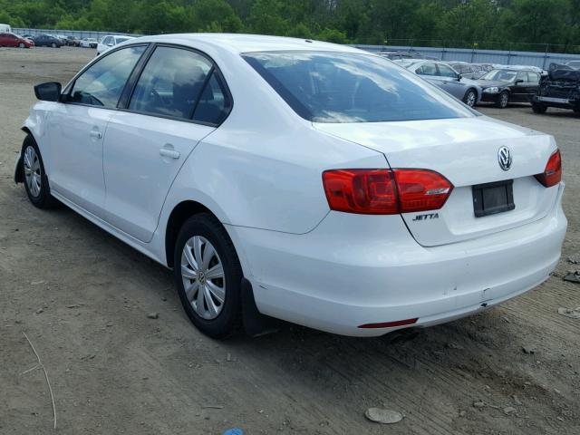 3VW2K7AJ3DM382432 - 2013 VOLKSWAGEN JETTA BASE Սպիտակ լուսանկար 3