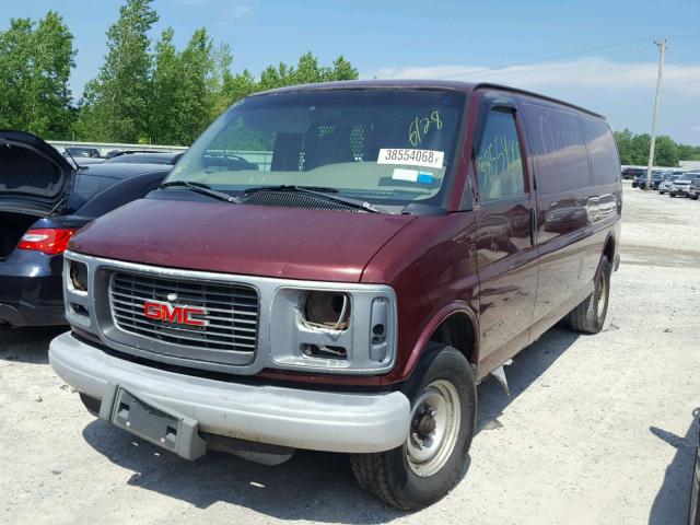 1GTHG39R2X1035158 - 1999 GMC SAVANA G35 MAROON photo 2