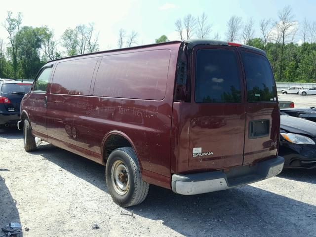 1GTHG39R2X1035158 - 1999 GMC SAVANA G35 MAROON photo 3